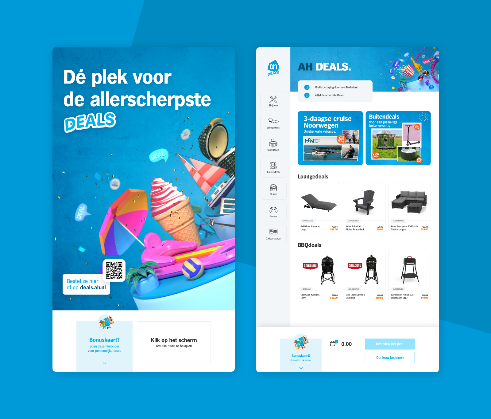 Albert Heijn Deals interface schermen