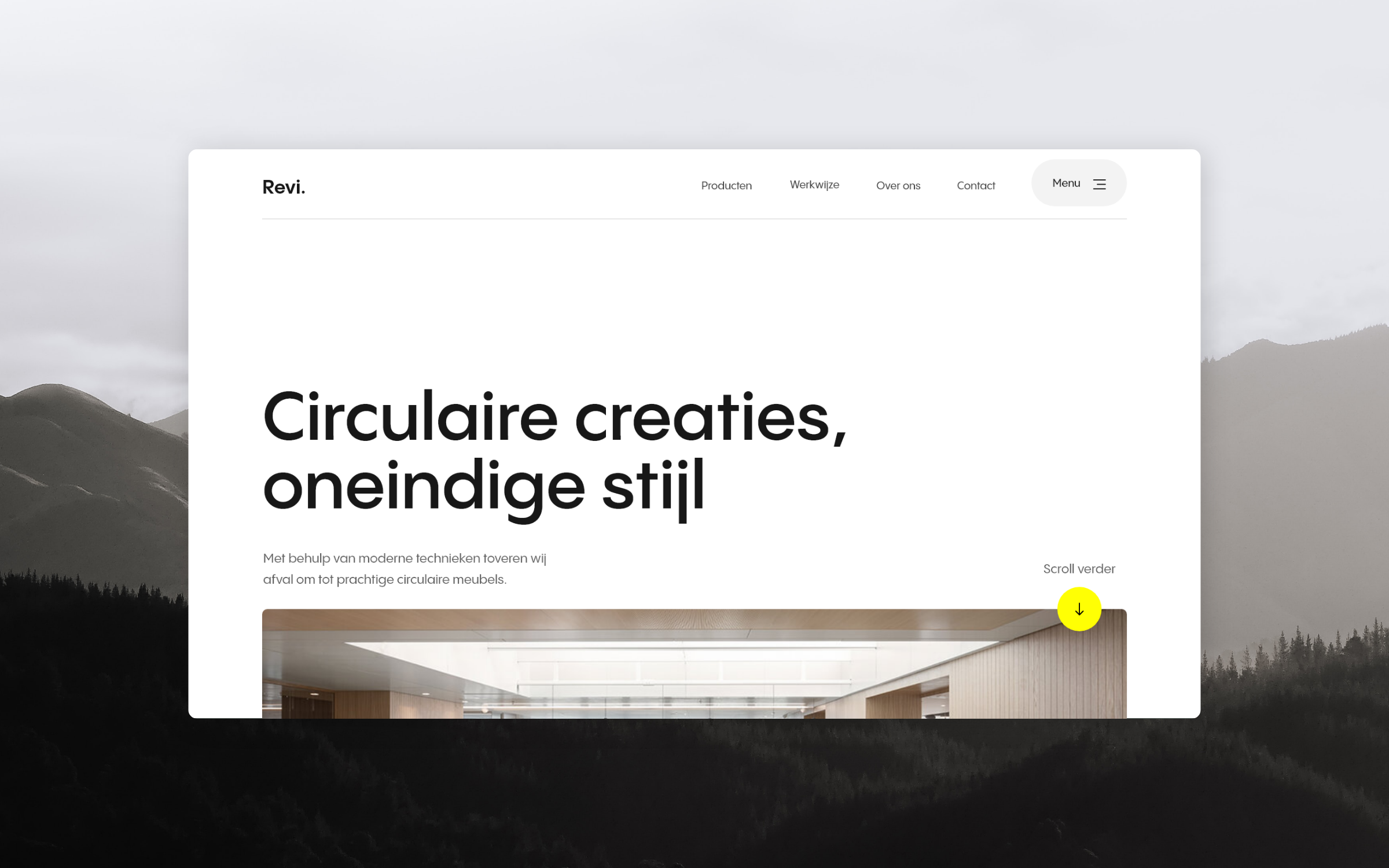 Revi circulaire meubels interface overzicht